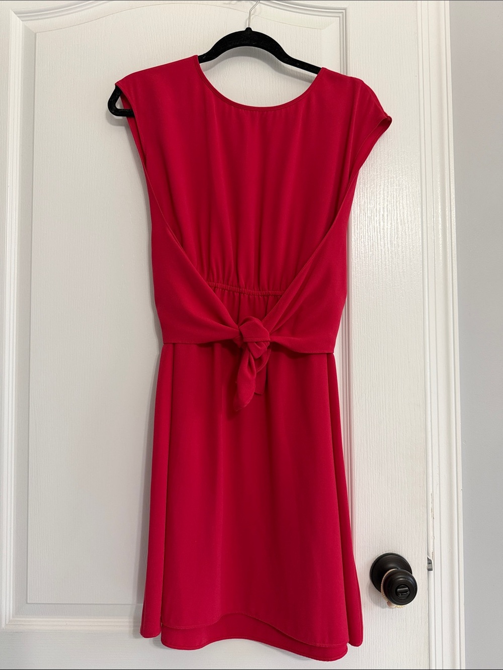 Jacob Vibrant Red Tie-Back Mini Dress